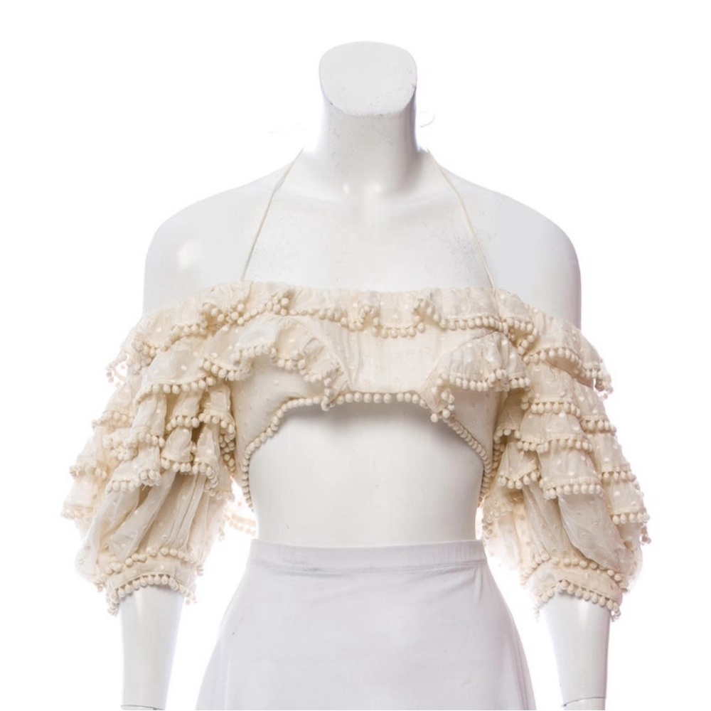 Zimmermann "Painted Heart" Ruffle Bodice Top RARE - Picture 3 of 13